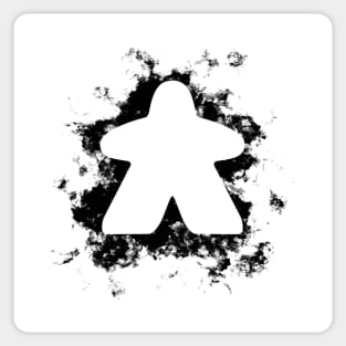 Meeple Splash - Black Sticker